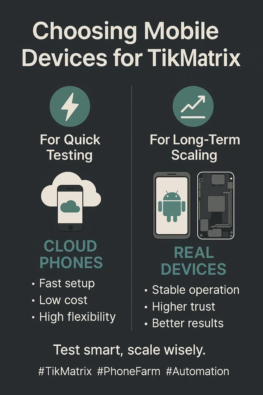 Device choice for TikMatrix
