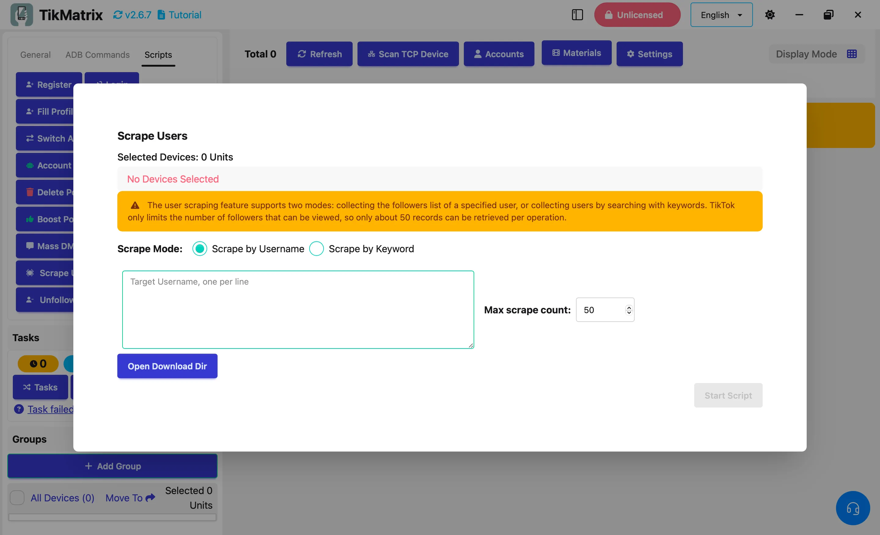 Extraire les utilisateurs
